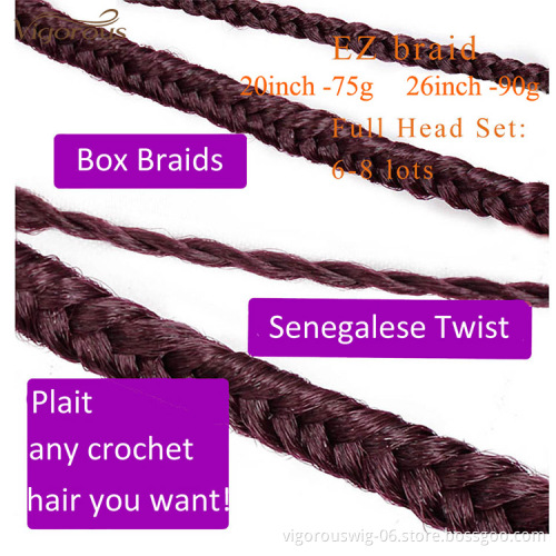 Wholesale Cheap Vendor Hair Extension High Quality Raw Material Ombre Jumbo Easy Braid Synthetic Hair For Braiding